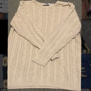 long cream colored sweater //size XL